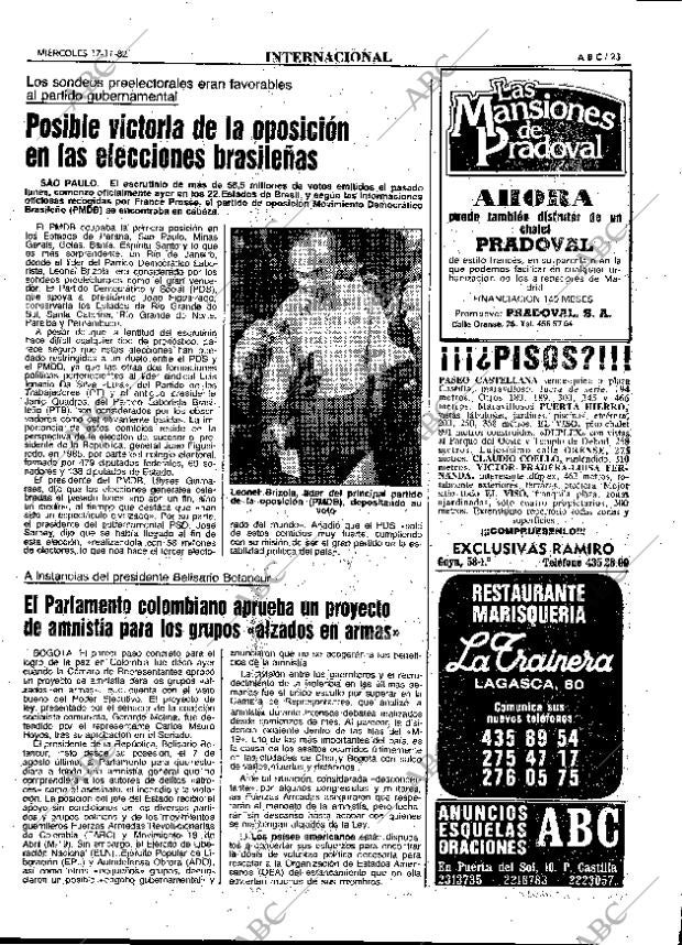 ABC MADRID 17-11-1982 página 23