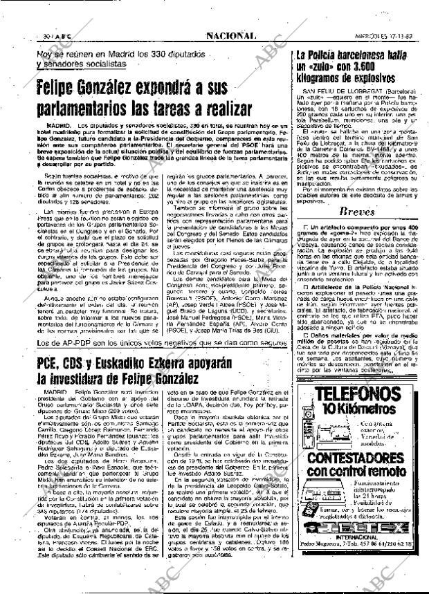 ABC MADRID 17-11-1982 página 30