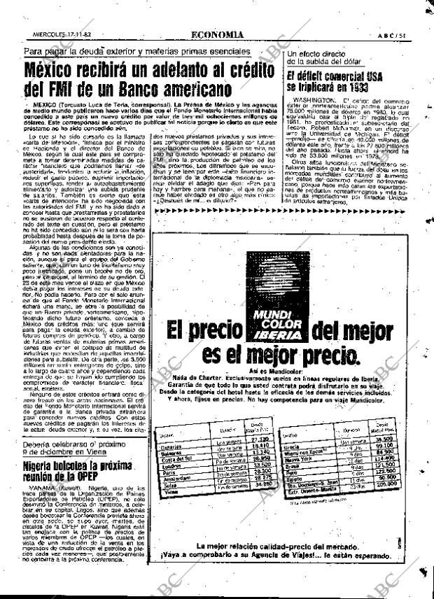 ABC MADRID 17-11-1982 página 51