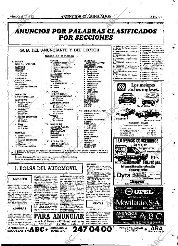 ABC MADRID 17-11-1982 página 71