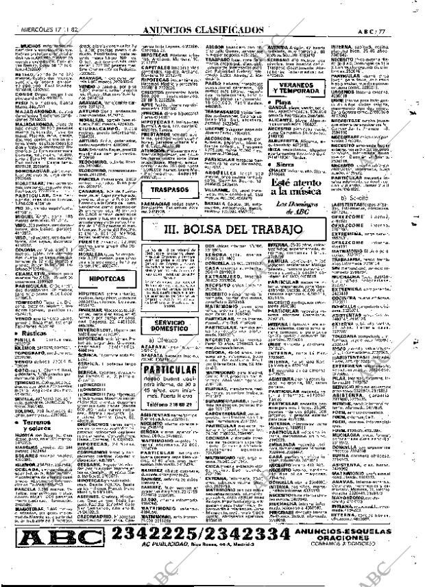 ABC MADRID 17-11-1982 página 77