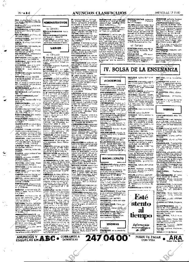 ABC MADRID 17-11-1982 página 78