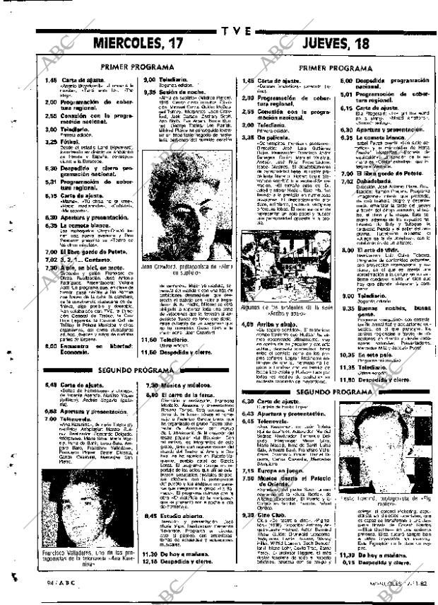 ABC MADRID 17-11-1982 página 94