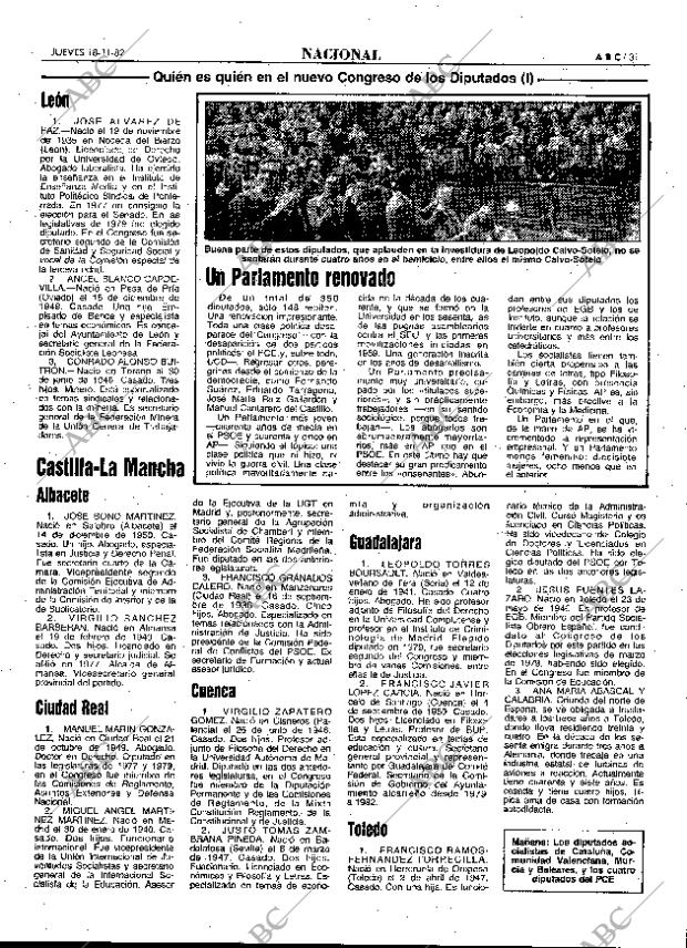 ABC MADRID 18-11-1982 página 31