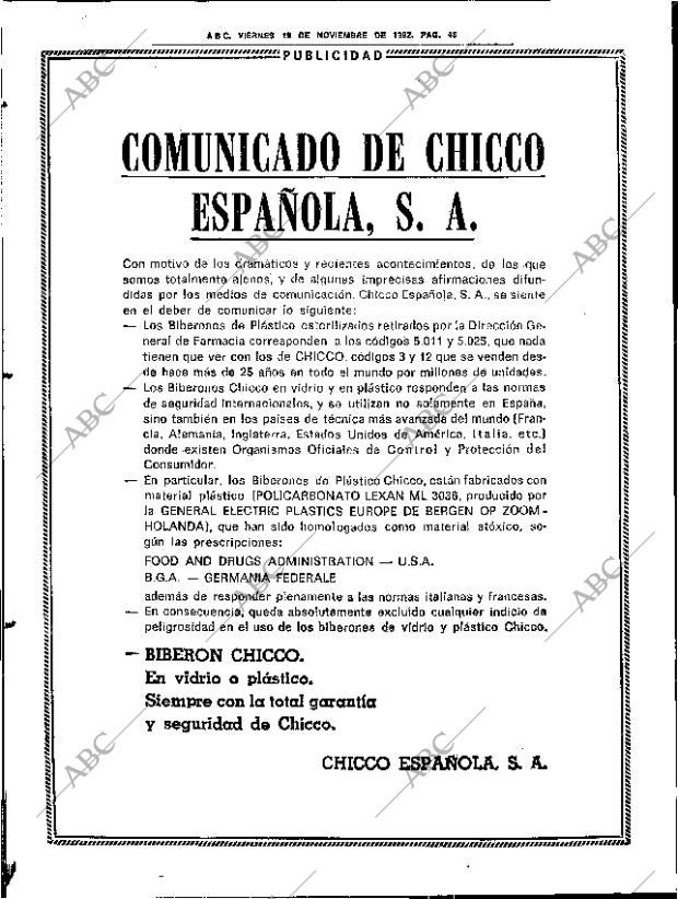 ABC SEVILLA 19-11-1982 página 62