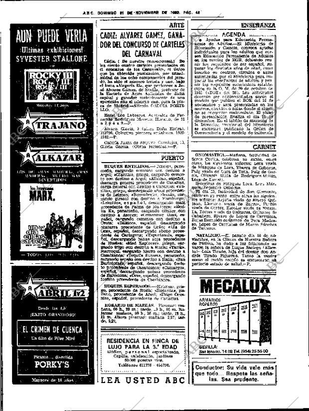 ABC SEVILLA 21-11-1982 página 64