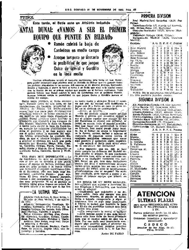 ABC SEVILLA 21-11-1982 página 71