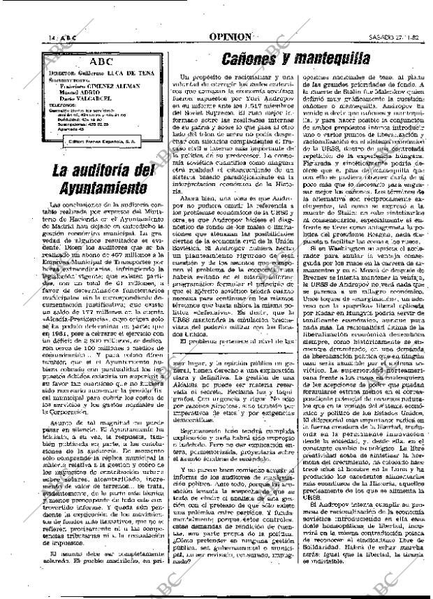 ABC MADRID 27-11-1982 página 14