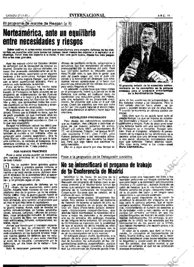 ABC MADRID 27-11-1982 página 19
