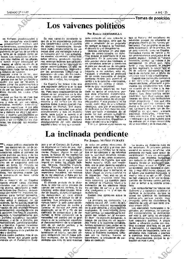 ABC MADRID 27-11-1982 página 25