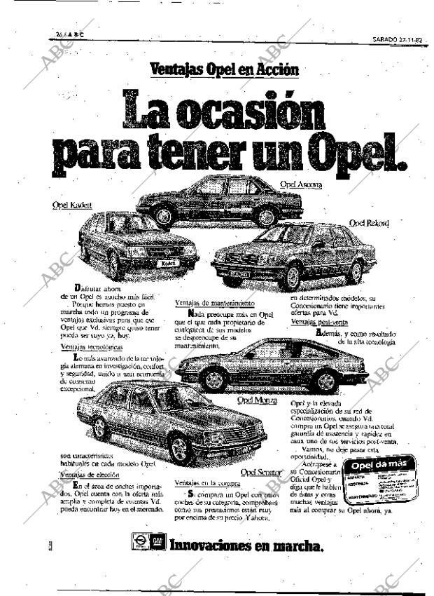 ABC MADRID 27-11-1982 página 26