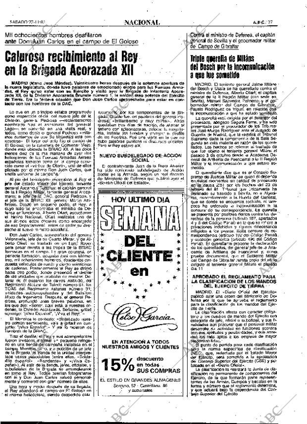 ABC MADRID 27-11-1982 página 27