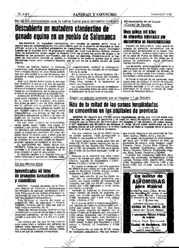 ABC MADRID 27-11-1982 página 38