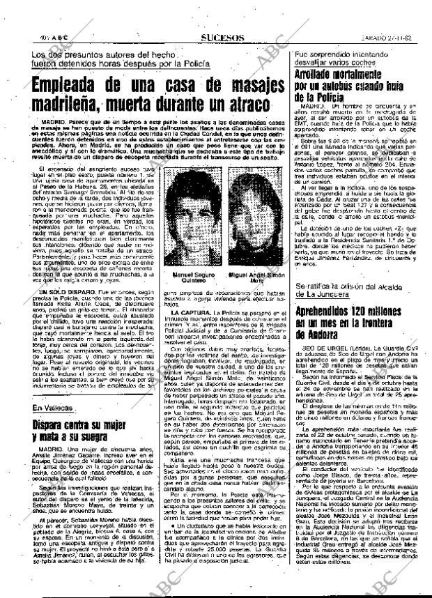ABC MADRID 27-11-1982 página 40