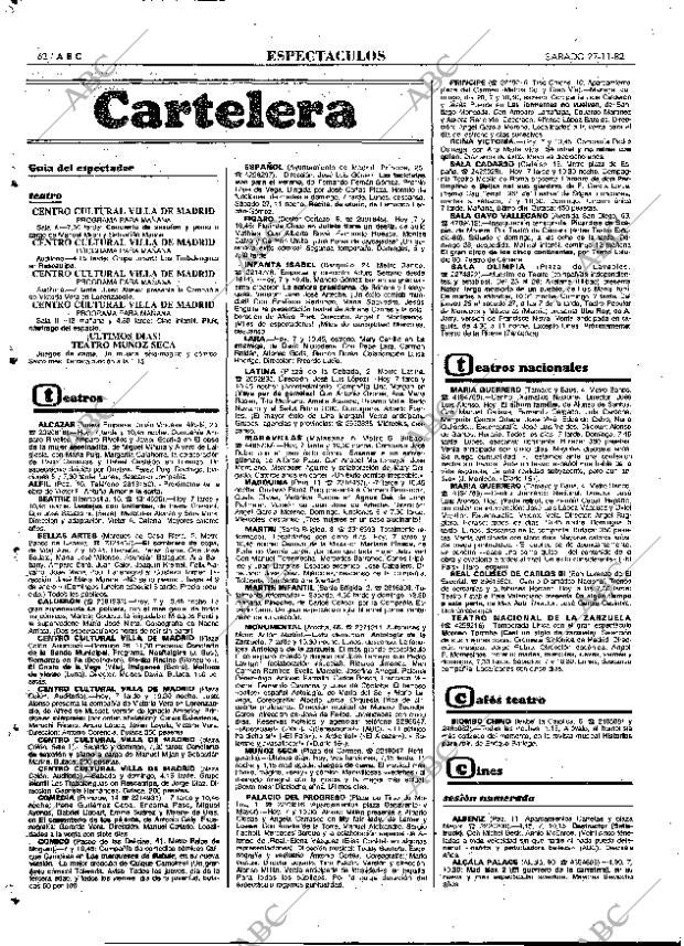 ABC MADRID 27-11-1982 página 74