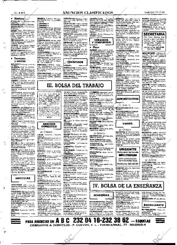 ABC MADRID 27-11-1982 página 84