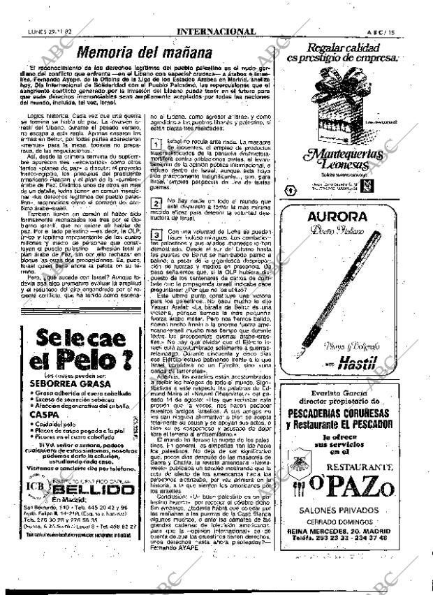 ABC MADRID 29-11-1982 página 15