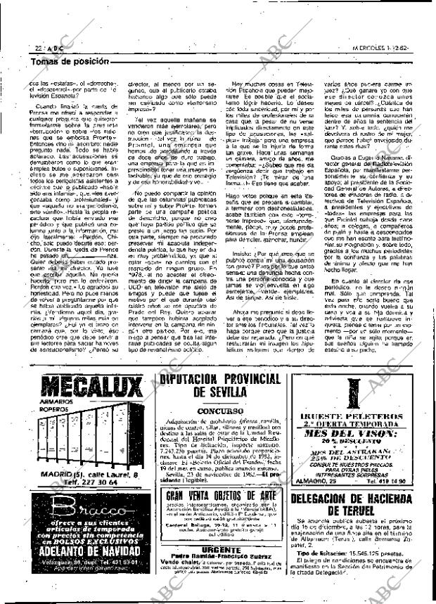 ABC MADRID 01-12-1982 página 22