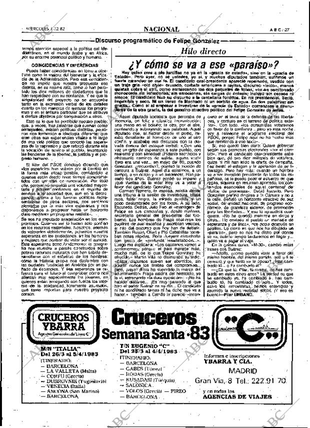 ABC MADRID 01-12-1982 página 27