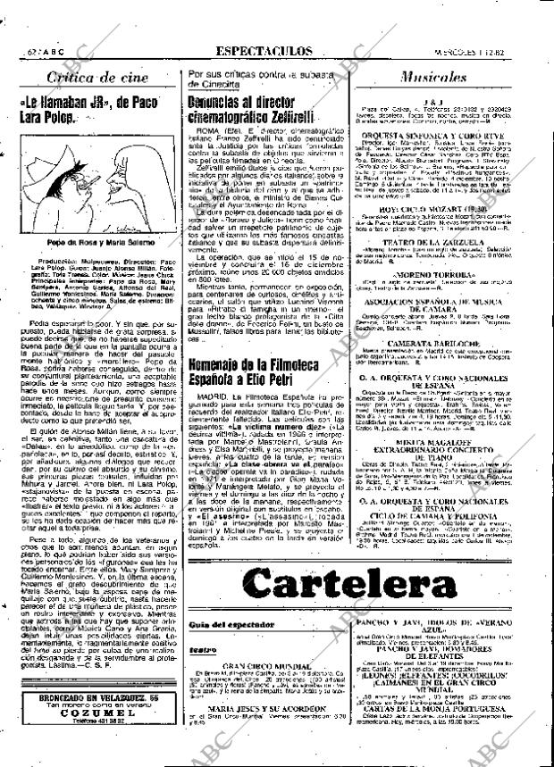 ABC MADRID 01-12-1982 página 62