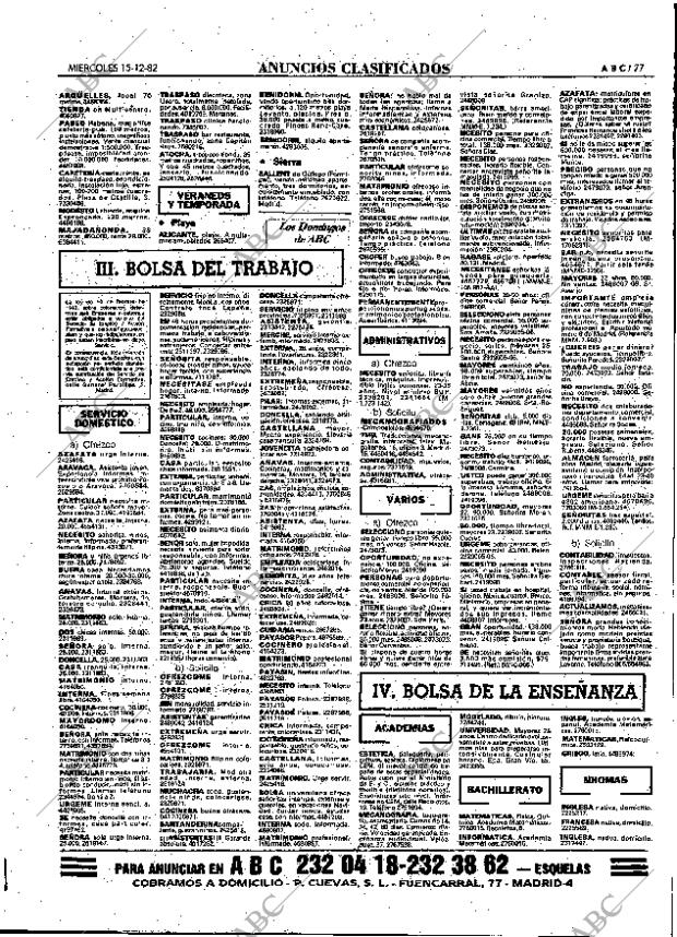 ABC MADRID 15-12-1982 página 77