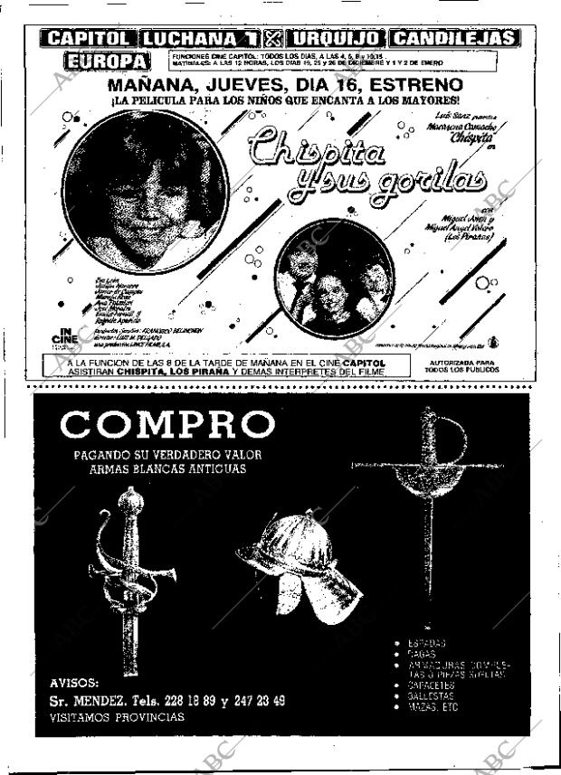 ABC MADRID 15-12-1982 página 92