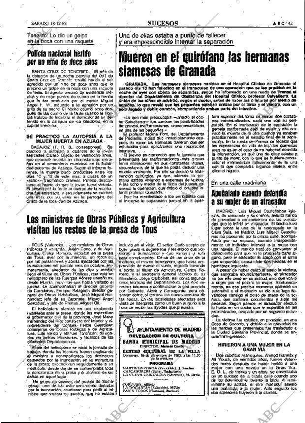 ABC MADRID 18-12-1982 página 43