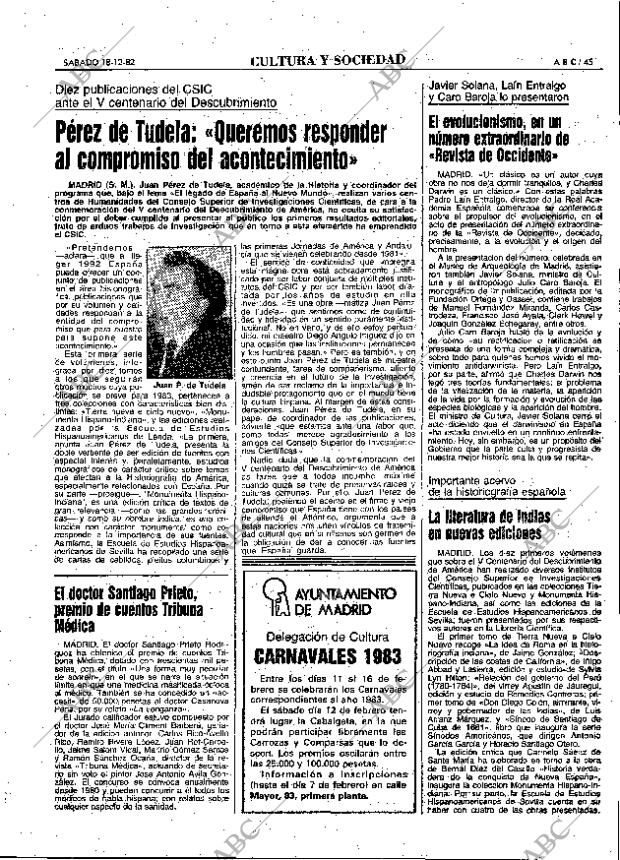 ABC MADRID 18-12-1982 página 45
