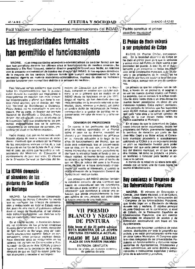 ABC MADRID 18-12-1982 página 48