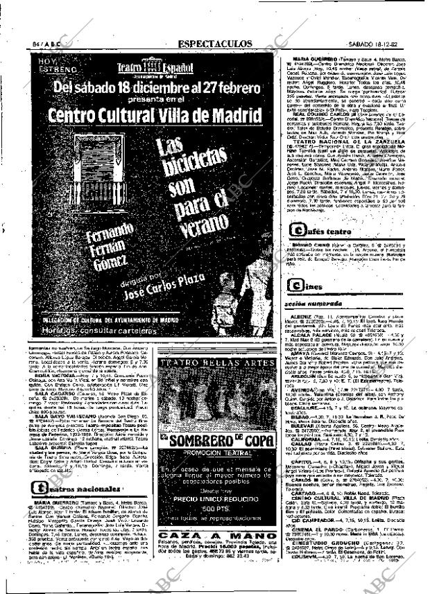 ABC MADRID 18-12-1982 página 84