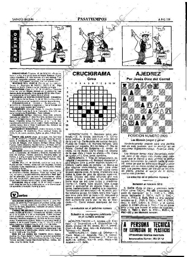 ABC MADRID 18-12-1982 página 89