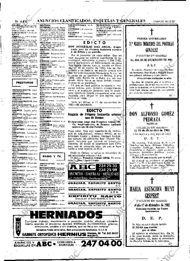 ABC MADRID 18-12-1982 página 98