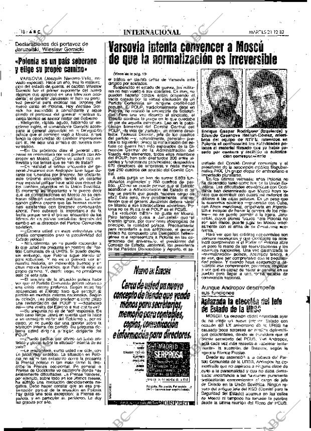 ABC MADRID 21-12-1982 página 18