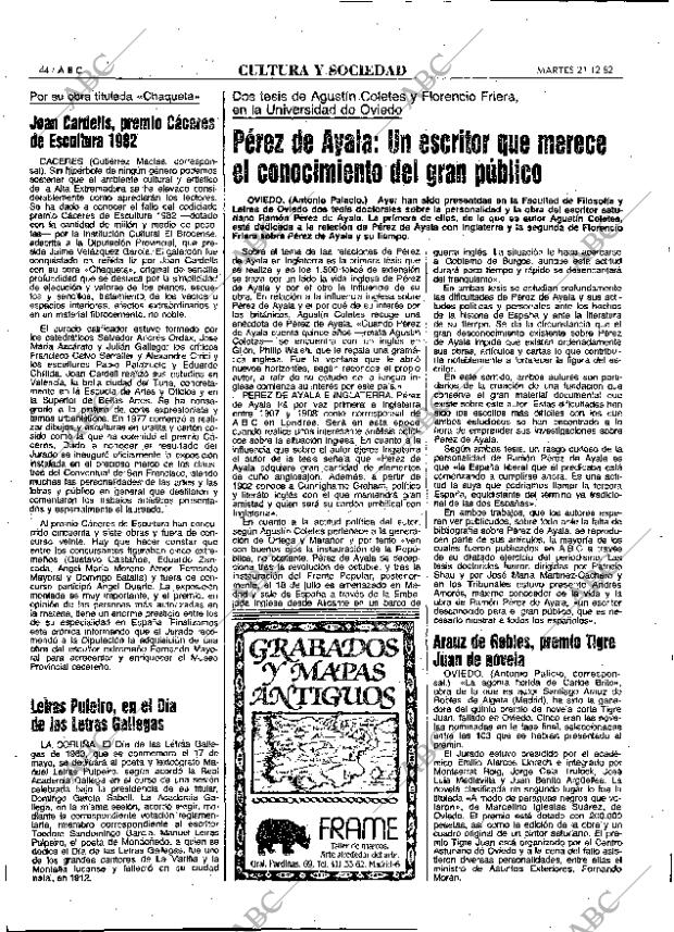 ABC MADRID 21-12-1982 página 44