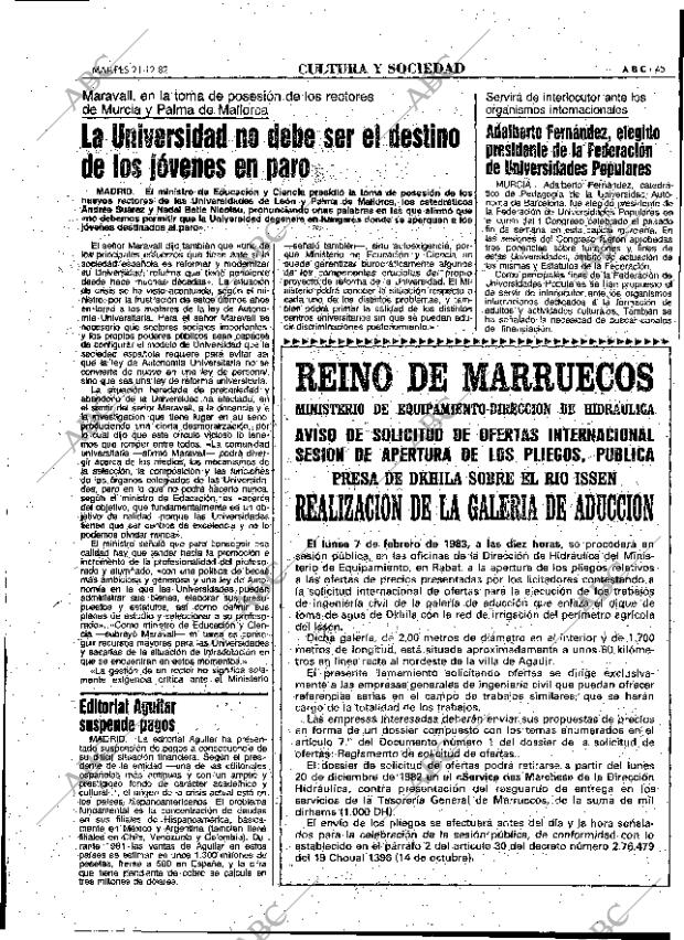 ABC MADRID 21-12-1982 página 45