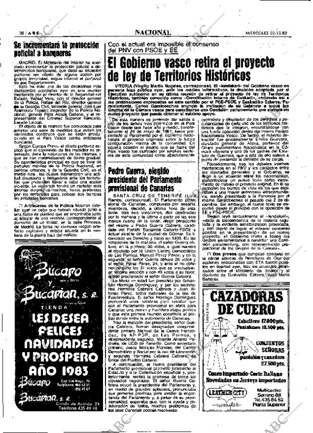 ABC MADRID 22-12-1982 página 28