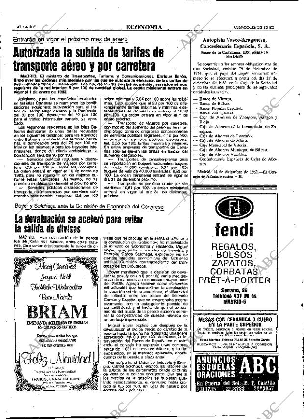 ABC MADRID 22-12-1982 página 42