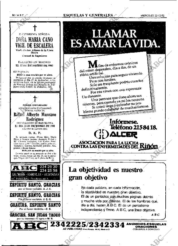 ABC MADRID 22-12-1982 página 86