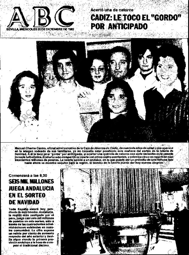 ABC SEVILLA 22-12-1982 página 1