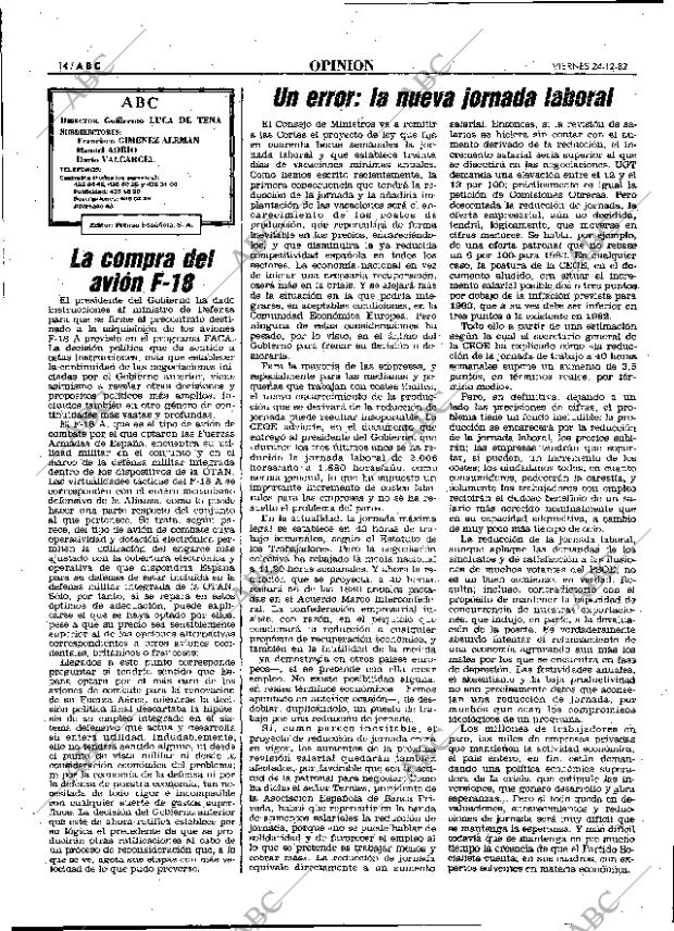 ABC MADRID 24-12-1982 página 14