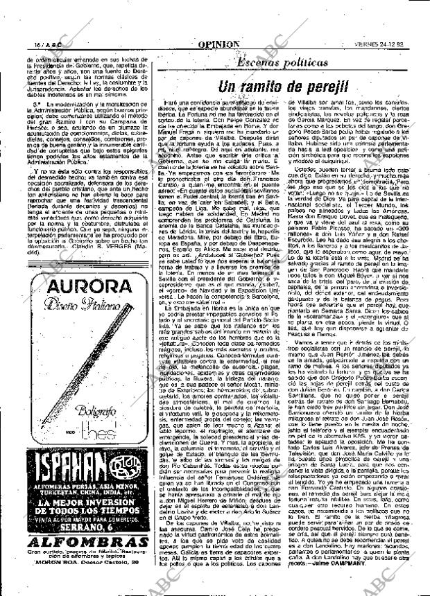 ABC MADRID 24-12-1982 página 16