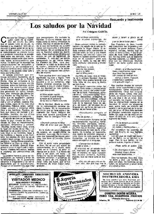 ABC MADRID 24-12-1982 página 23