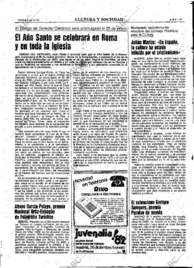 ABC MADRID 24-12-1982 página 49