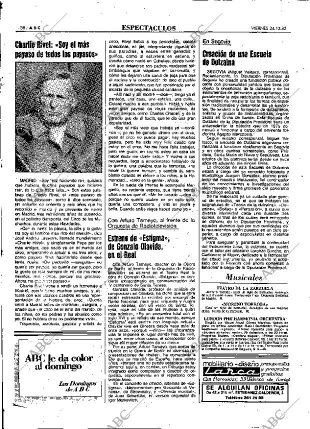 ABC MADRID 24-12-1982 página 58