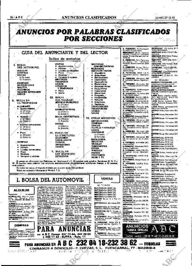 ABC MADRID 27-12-1982 página 56