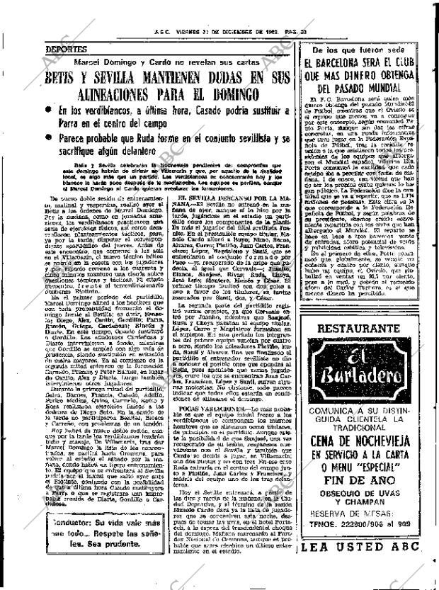 ABC SEVILLA 31-12-1982 página 45