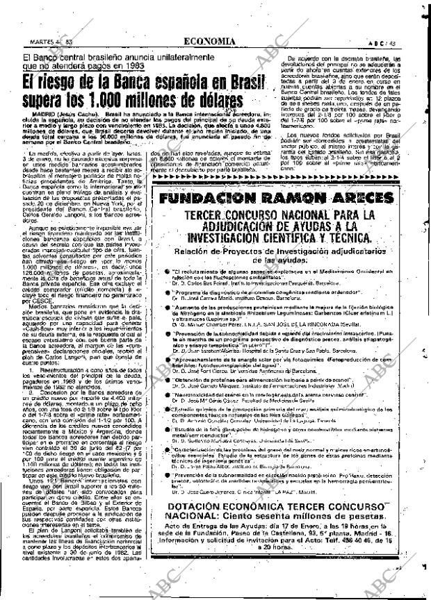 ABC MADRID 04-01-1983 página 43