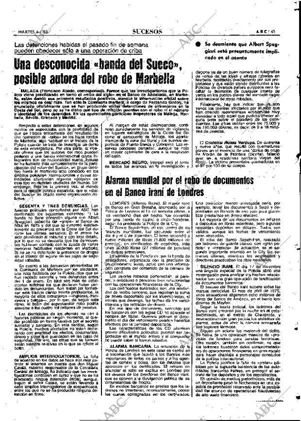 ABC MADRID 04-01-1983 página 45