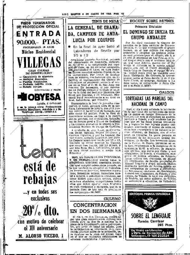 ABC SEVILLA 04-01-1983 página 58
