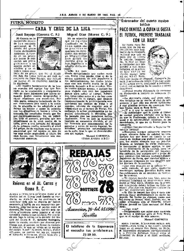 ABC SEVILLA 06-01-1983 página 55